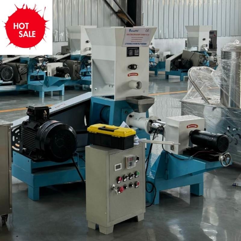 High Productivity 180-200kg/H Dry Type Fish Feed Extruder With 18.5kw Power