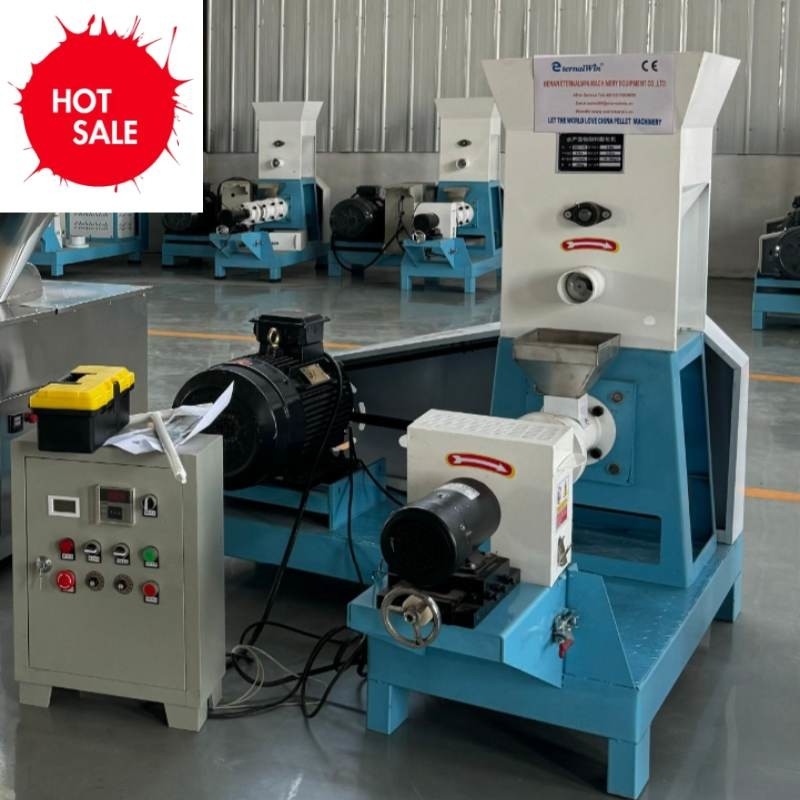 18.5kw Dry Type Fish Feed Extruder For 200 Kg/H Capacity And 0.4kw Cutting Power