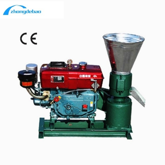 New Design 10HP Diesel Type Feed Pellet Machine 90kg/h Animal Feed Mill Machine