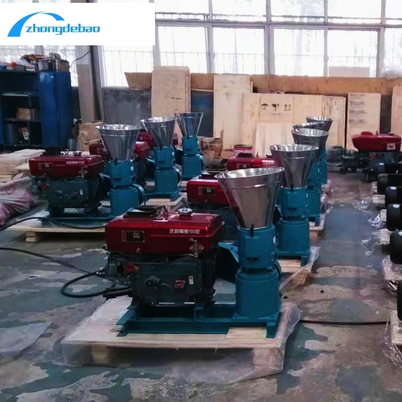 New Design 10HP Diesel Type Feed Pellet Machine 90kg/h Animal Feed Mill Machine