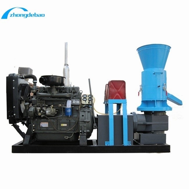 Diesel Engine Power Type 10HP Animal Feed Pellet Processing Machine 90-120kg/h output Feed Pellet Making Machine