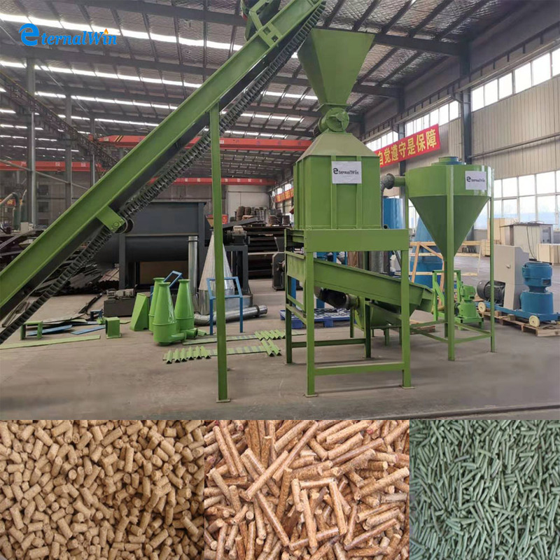Grains Pellet Mill Type Flat/Ring Die Animal Feed Pellet Production Line with Engineer Guide Installation