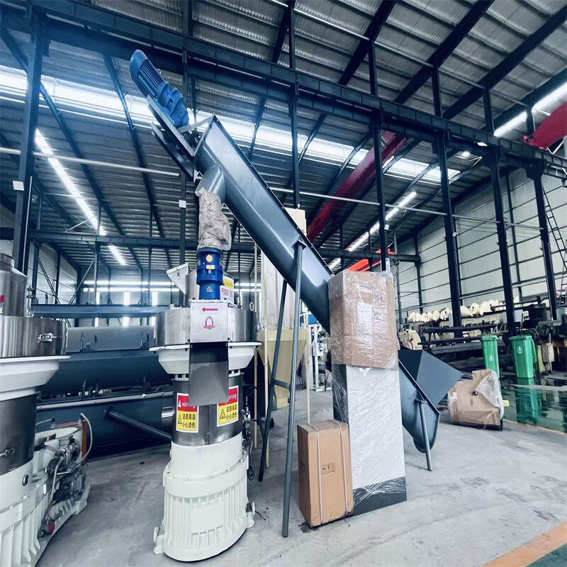 High-Quality Alloy Steel Ring Die Wood Pellet Machine with Automatic Lubrication and Efficient Helical Gear Transmission