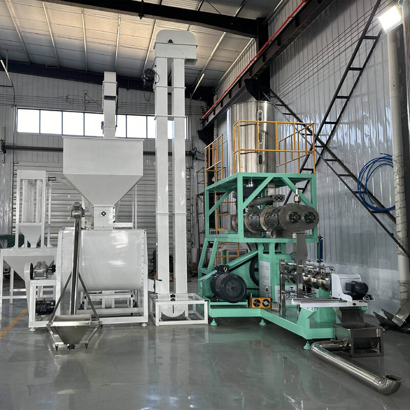 Multifunctional Single Twin Screw Feed Extrusion Line 500KG/H-10T/H Capacity for Fish Feed and Pet Food Production with Stainless Steel Construction
