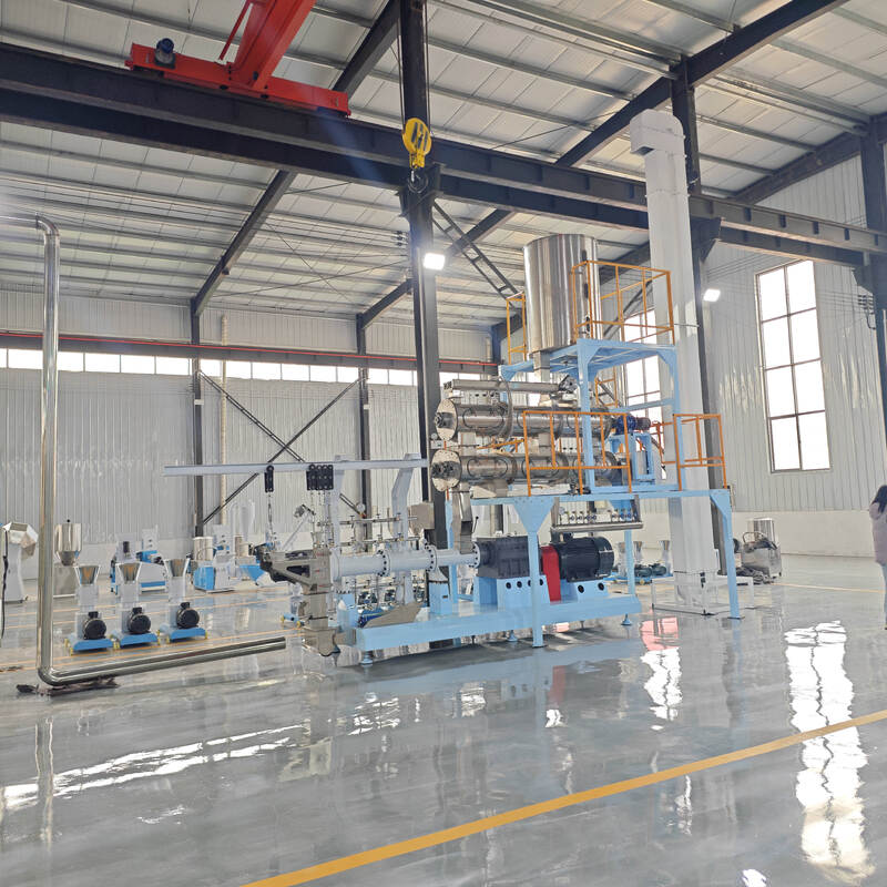 Multifunctional Single Twin Screw Feed Extrusion Line 500KG/H-10T/H Capacity for Fish Feed and Pet Food Production with Stainless Steel Construction