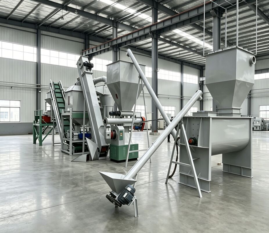 Customizable Animal Feed Pellet Production Line with Engineer Guide Installation and 380V/50Hz/3Phase Power Supply