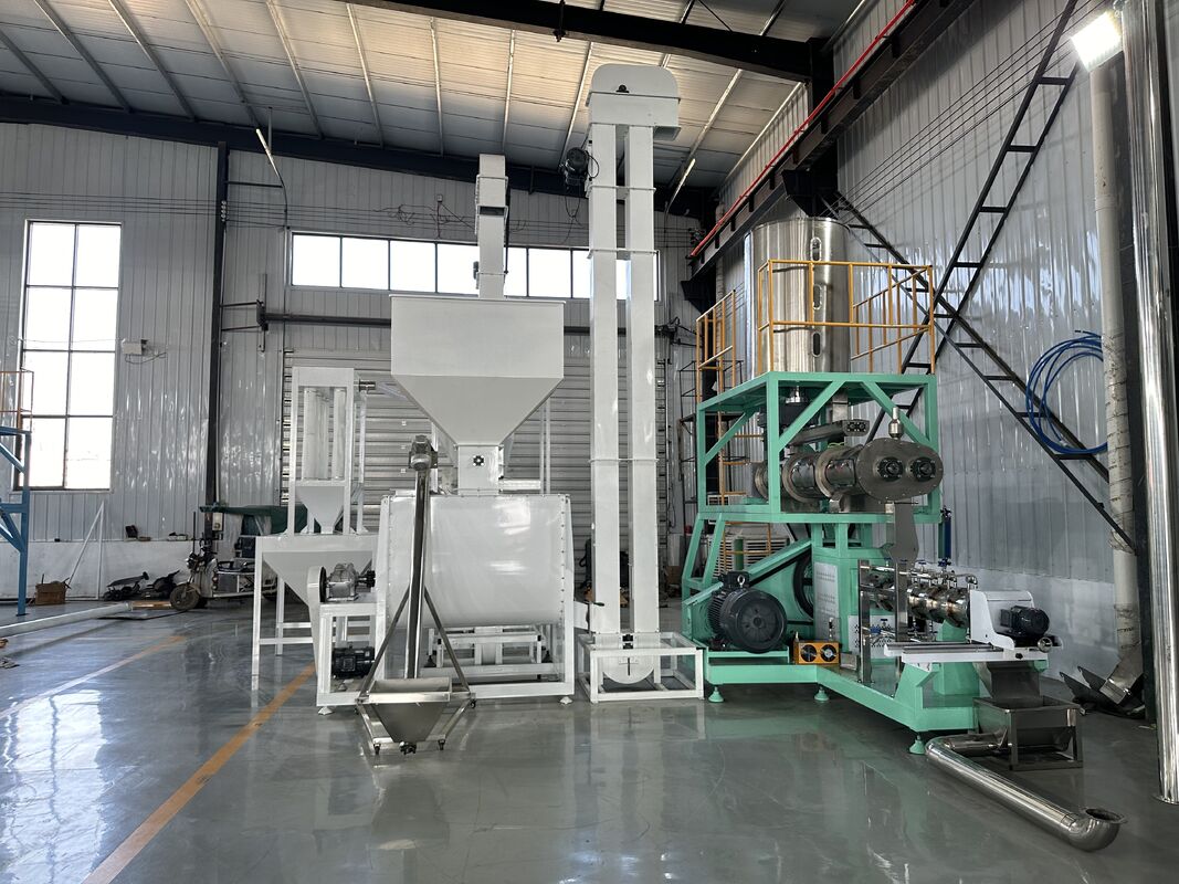 500–1000 kg/h Floating Fish Feed Production Line / Wet-Type Twin-Screw Feed Extrusion Line