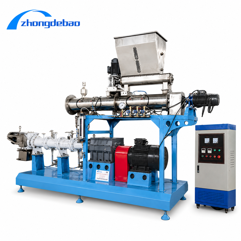 500–1000 kg/h Wet Type Twin Screw Fish Feed Extruder Machine
