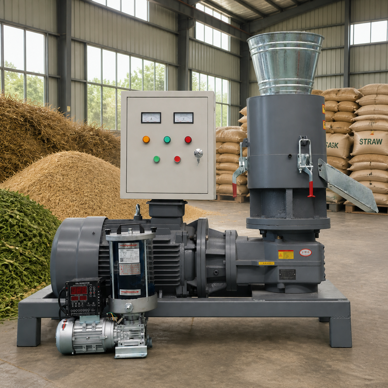 Wood Pellet Press Machine Diesel Engine Powered Sawdust Pellet Mill For Farm Barn Use And Stable Animal Bedding Making