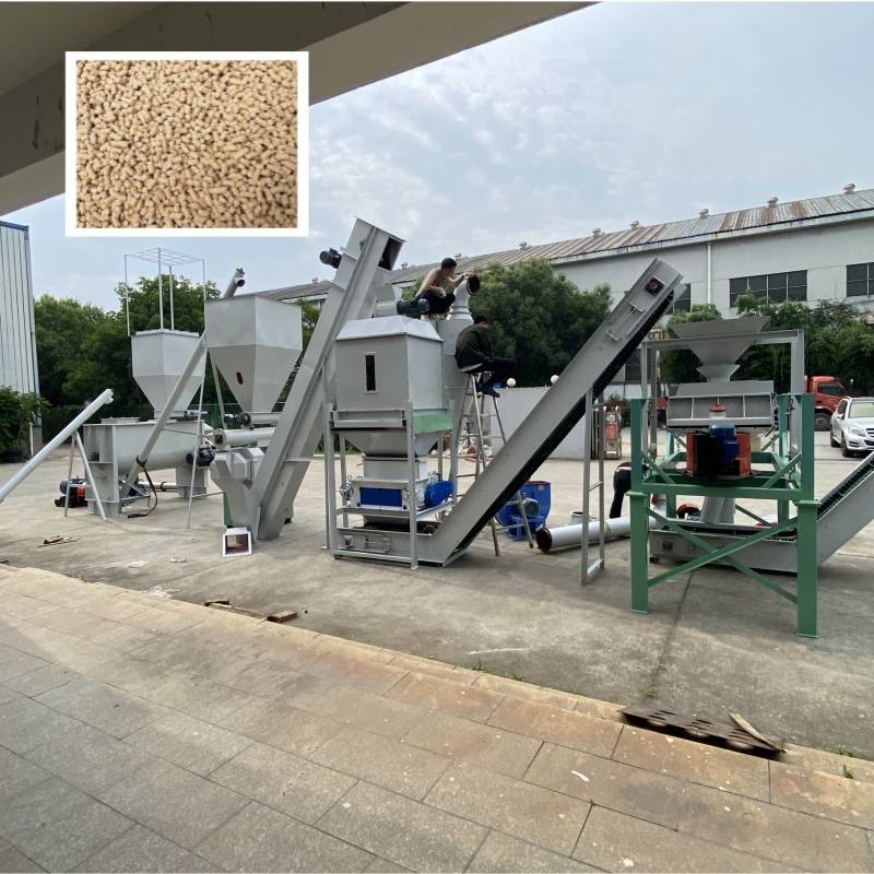 1-12mm Final Pellet Size Animal Feed Production Line With Moisture ...
