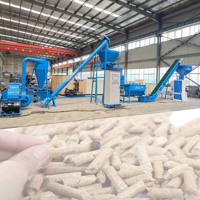 Stove Burner Biomass Pellet Production Line 6mm Wood Pellet Manufacturing Plant