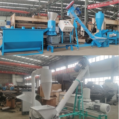 Roller Rotate Wood Pellet Mill 300KG Biomass Sawdust Flat Die Pellet Machine