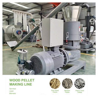 100-1200kg/H Wood Pellet Maker 22-55KW Wood Pellet Line With Adjustable Size