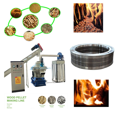 Robust 380v Sawdust Pellet Machine 10-20% Moisture Content