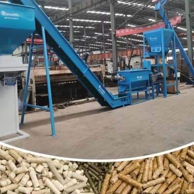 Rice Husk Biomass Pellet Production Line 1-1.5t/H Capacity