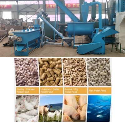 2 - 6 MM Animal Feed Pellet Maker Set Hammer Mill For Livestock