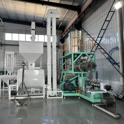 Multifunctional Single Twin Screw Feed Extrusion Line 500KG/H-10T/H Capacity for Fish Feed and Pet Food Production with Stainless Steel Construction