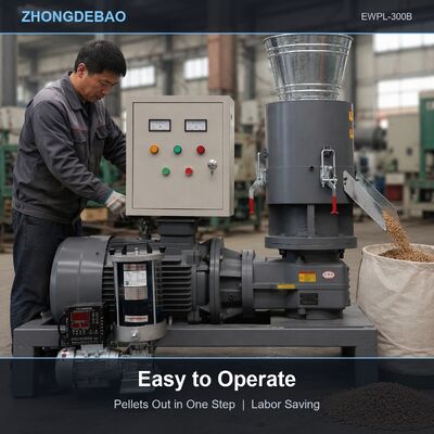 Compact Flat Die Wood Pellet Machine Household Sawdust Pellet Maker For DIY Fuel With Electric Motor And Simple Design