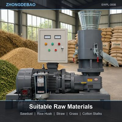Flat Die Wood Pellet Machine For Grass Alfalfa And Straw Biomass Pellet Production With High Compression Ratio Die